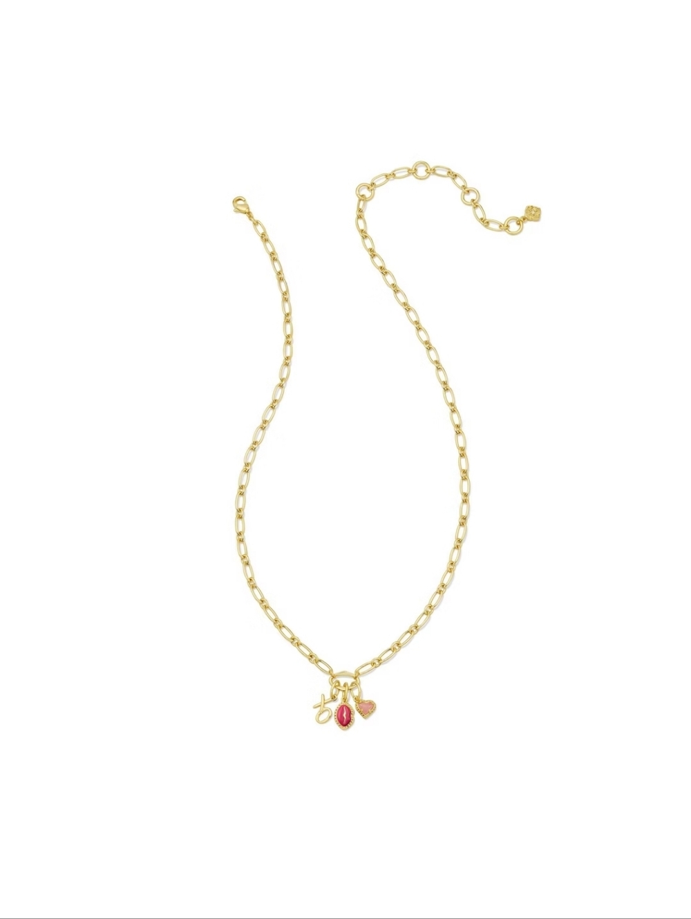 New!Kendra Scott Henley Charm 14K Gold Paperclip Link Necklace Cottagecore Y2K